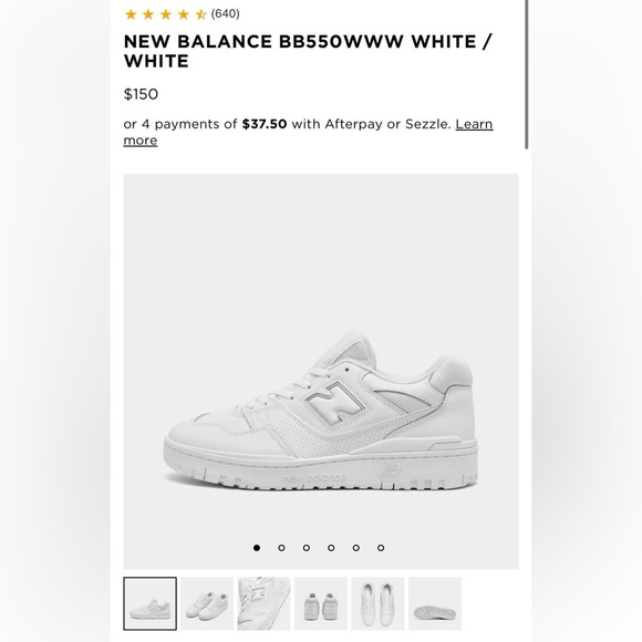 ALL WHITE NB 550s - Picture 3 of 3